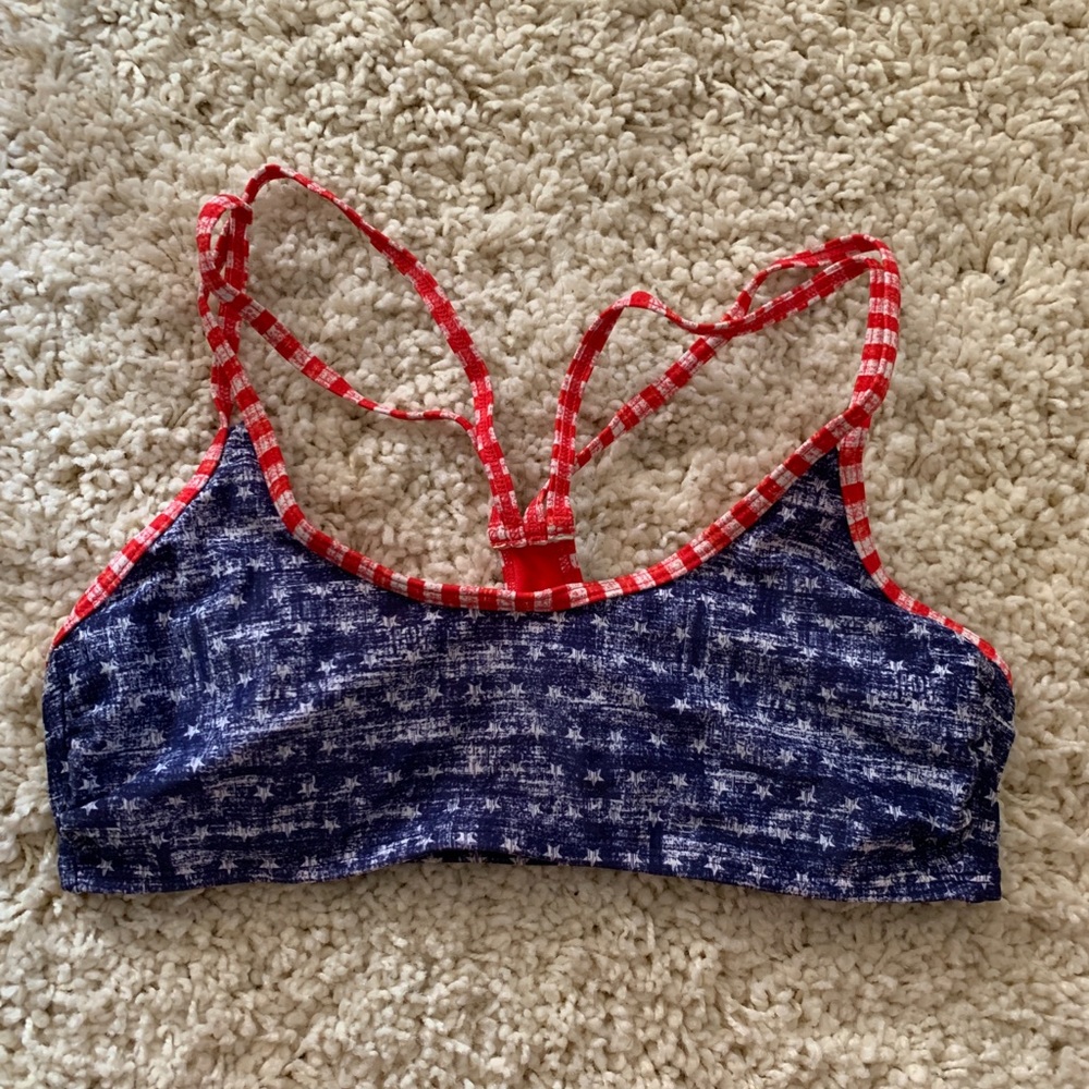 Red white and blue bikini top